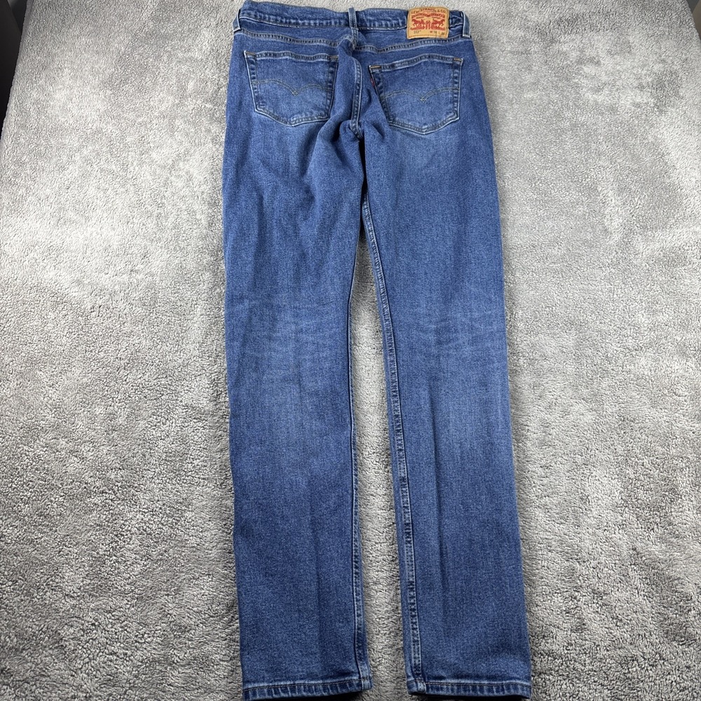 Levis 512 Jeans Mens 34x33 Blue Medium Wash Regular Fit‎ Straight Leg - Picture 10 of 13